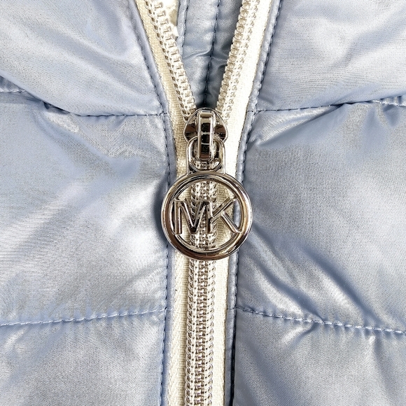 Michael Kors Chambray Blue Sherpa-Lined Puffer Coat NWT 2T - Picture 5 of 16